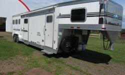 &nbsp;
2006 EBY 3-Horse Trailer.&nbsp; This trailer was purchased new in 2007 and has had minimum use accept for the last six months when I used it to go west for the winter.&nbsp; It has a 12+2 living quarters which includes a mid tack room; 14?