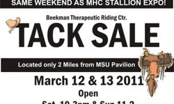 Beekman Therapeutic Riding Center is again hosting its private tack sale on Saturday, March 12 from 10-3pm and Sunday, March 13 from 11-2pm.
All tack items have been donated. Funds from this sale with continue to support the Beekman Therapeutic Riding