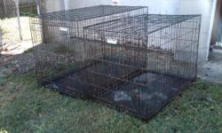 Selling (2) X Large Precision Dog Crates.$50.00ea. Paid $160 new.The largest they sell! 29.5 " W x 4 foot L x 33" H. They have two doors. One on the side, one on the front. .
Also..selling (3) Large Precision Dog Crates $40.00ea. 27.5" W x 42" L x 30" H.