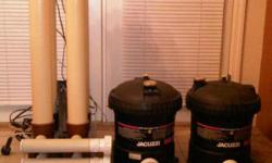 Lifegard Ultraviolet Sterilizer model QL-160 and two Jacuzzi CFR Cartridge Filters model CFR 50. Came from a pet store handled all their fish tanks.
