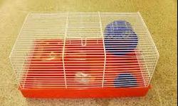 I have some hamster supplies and they come with the cage, a big bag of bedding,a wooden house,a water bottle,a bowl,a wheel, and some decorations for your hamster to play on.I got it for more than 90 dollars.if you have any question or is intrested please