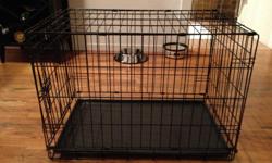FOR SALE: ICrate Home Training System Crate. Brand new/Excellent condition. Asking $30. Fits dogs 26-40 lbs.
Measures: 30L X 19W X 21H (inches) and 76L X 48W X 53H (cm). Please call for any additional information --.