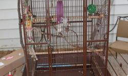 For large bird, cockatoo or amazon mini macaw size.
Metal Bird Cage, Original Price $299
&nbsp;
Hardly Used, Good condition
Includes toy, feeder, dish, Grate. Playgym/perches.
Location in North Topeka.
Local pickup, can ship as well if we disassemble it.