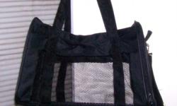 I have a Pet Carrier for a small pet NEW.
Great for Small Dog or Cat.
Dimensions are: 15" L X 10" W X 8.5" H
It has nice wheels and a pully strap so that you do not have to carry by the handles. Is great to carry on plane or train. Folds up easly and is