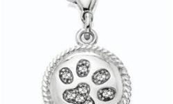 Beautiful 1" round charm with Crystal Paw Print in the center. Perfect for any collar, this paw print charm will definitely get attention! Comes with a lobster clasp for easy hang on your pets collar.
This makes a great gift for the pet lover in your