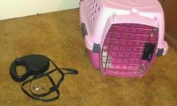 I have a brand new, very cute pink dog kennel for small animals (example: miniature dogs). I also have a brand new black extendable leash (yes, it is pretty long!!) I am asking $25 for both! If interested, please shoot an email:)
